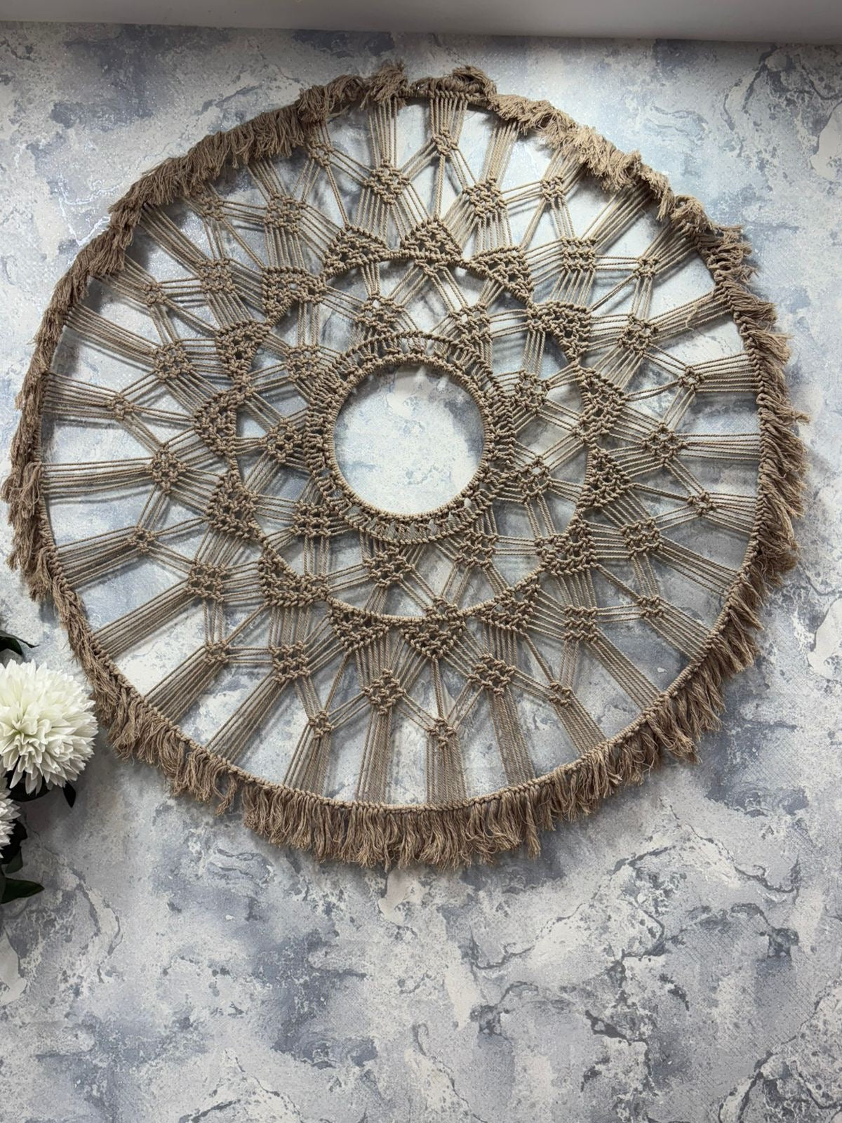 Boho Beige Macrame Wall Hanging