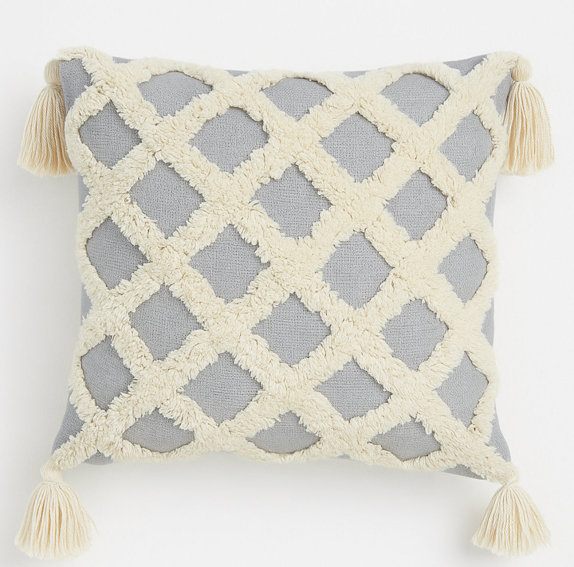 Grey White Cushion Cover