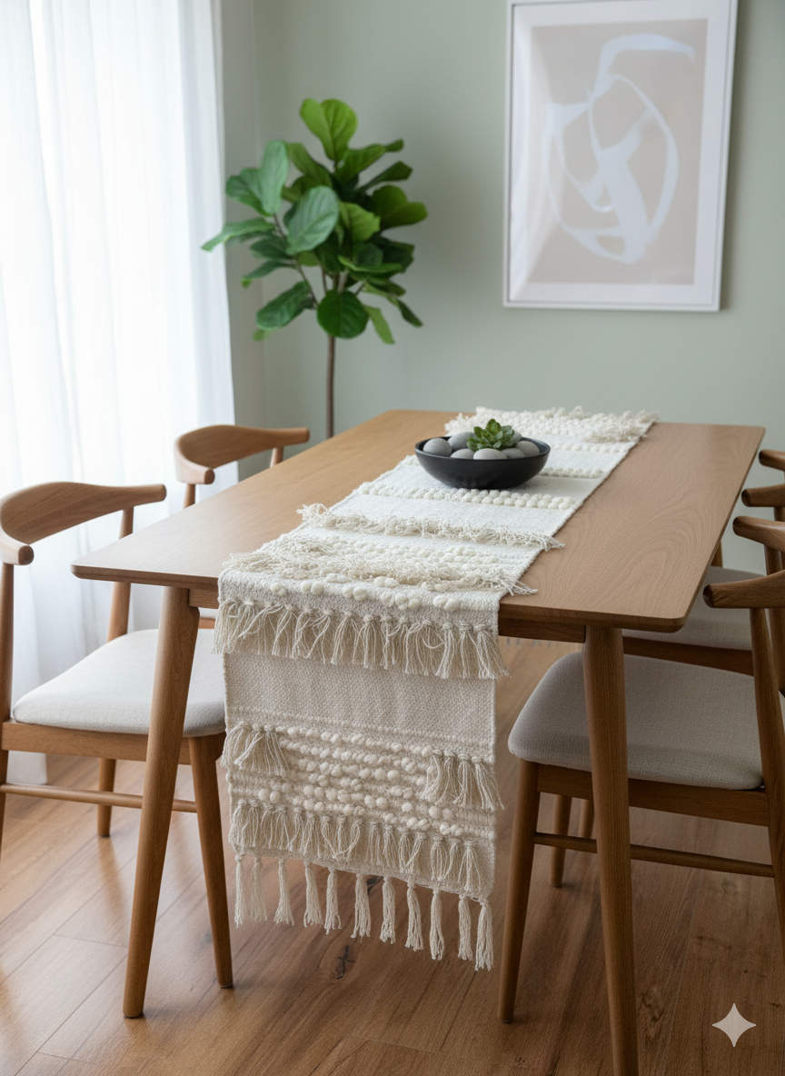 Beaded Boho Table Runner