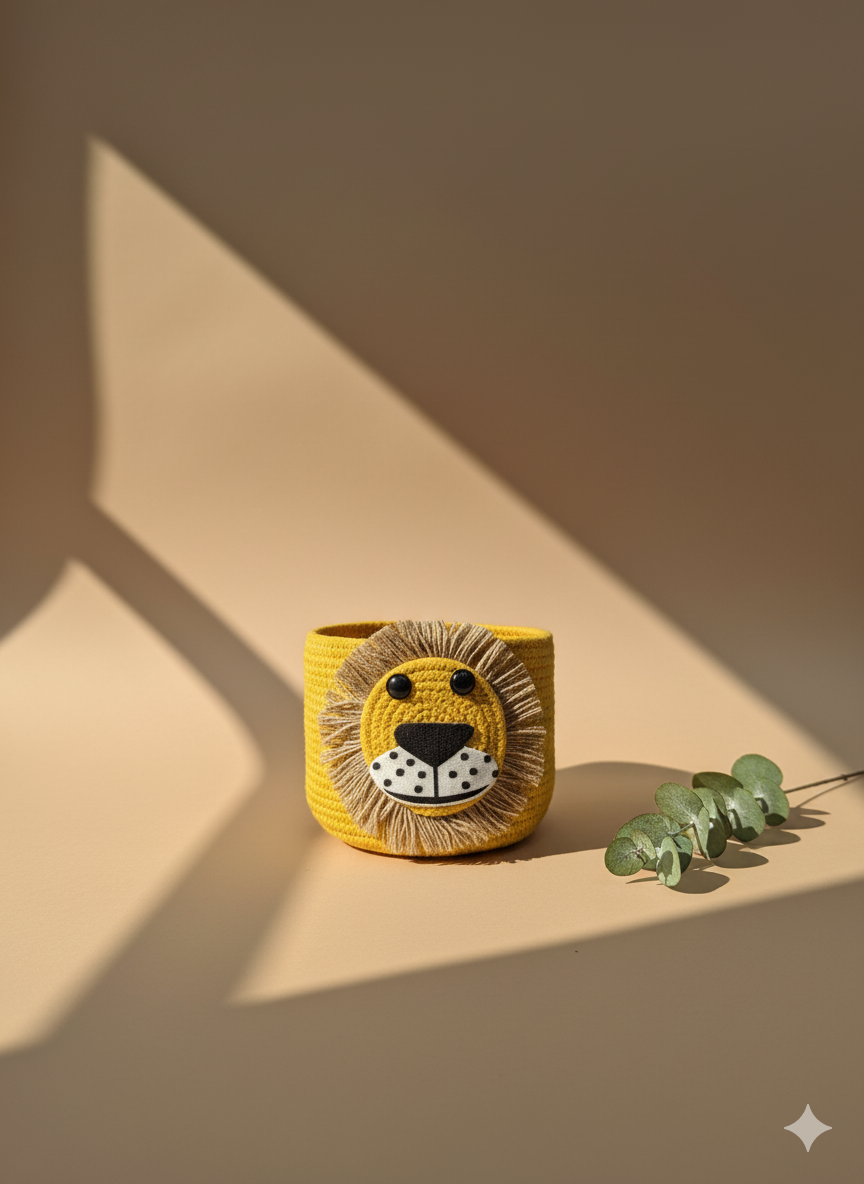 Lion Planter Basket