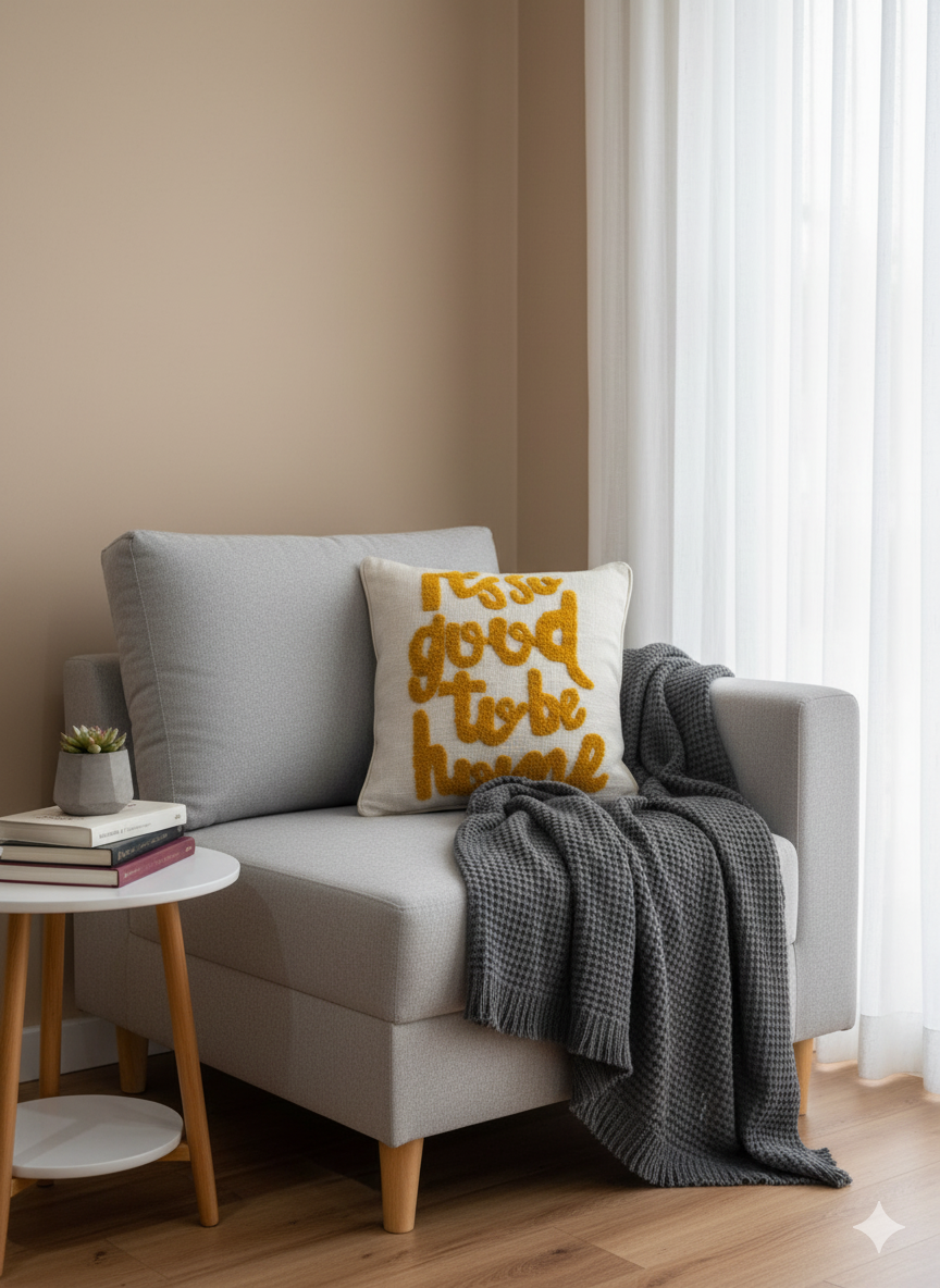 GOOD HOME Embroided Cushion Cover