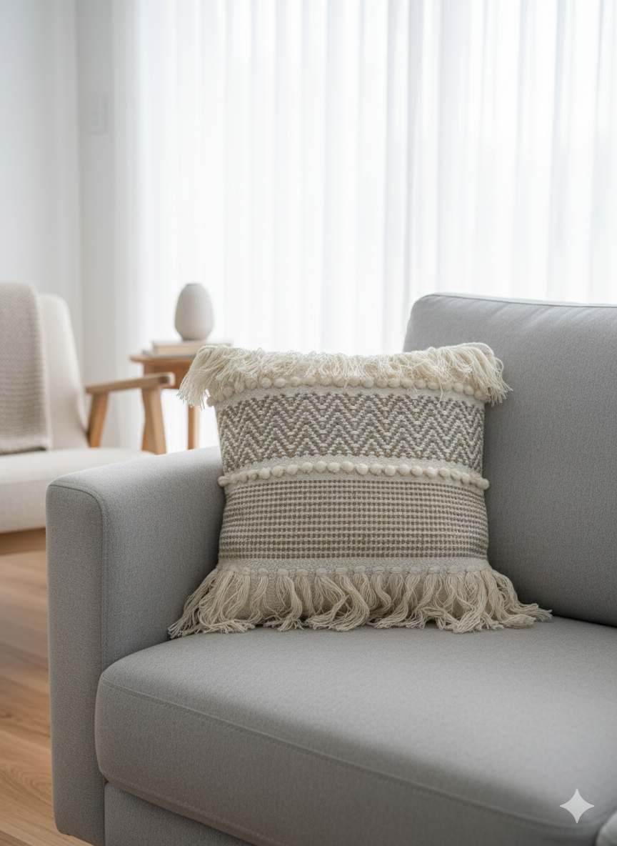 Waved Boho Cushion Cover