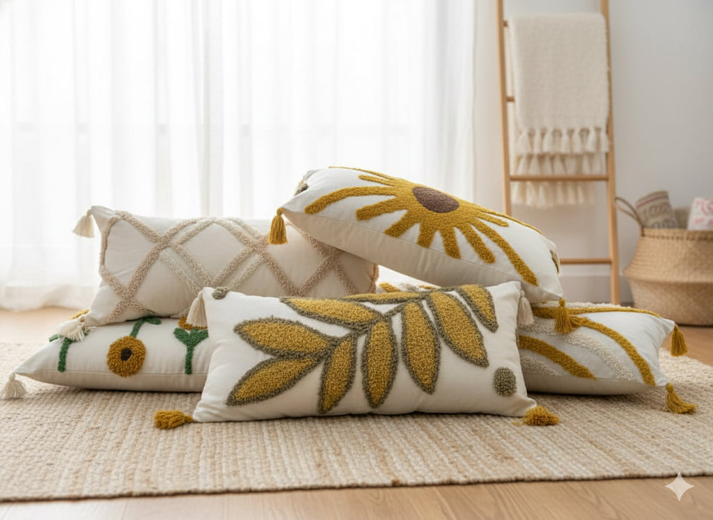 14*36 inch Tufted Lumbar Cushions with Cover