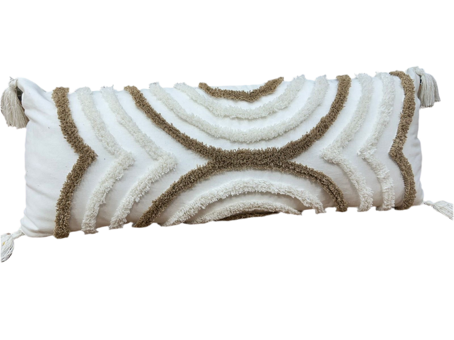 Beige Vertical Circle Lumbar