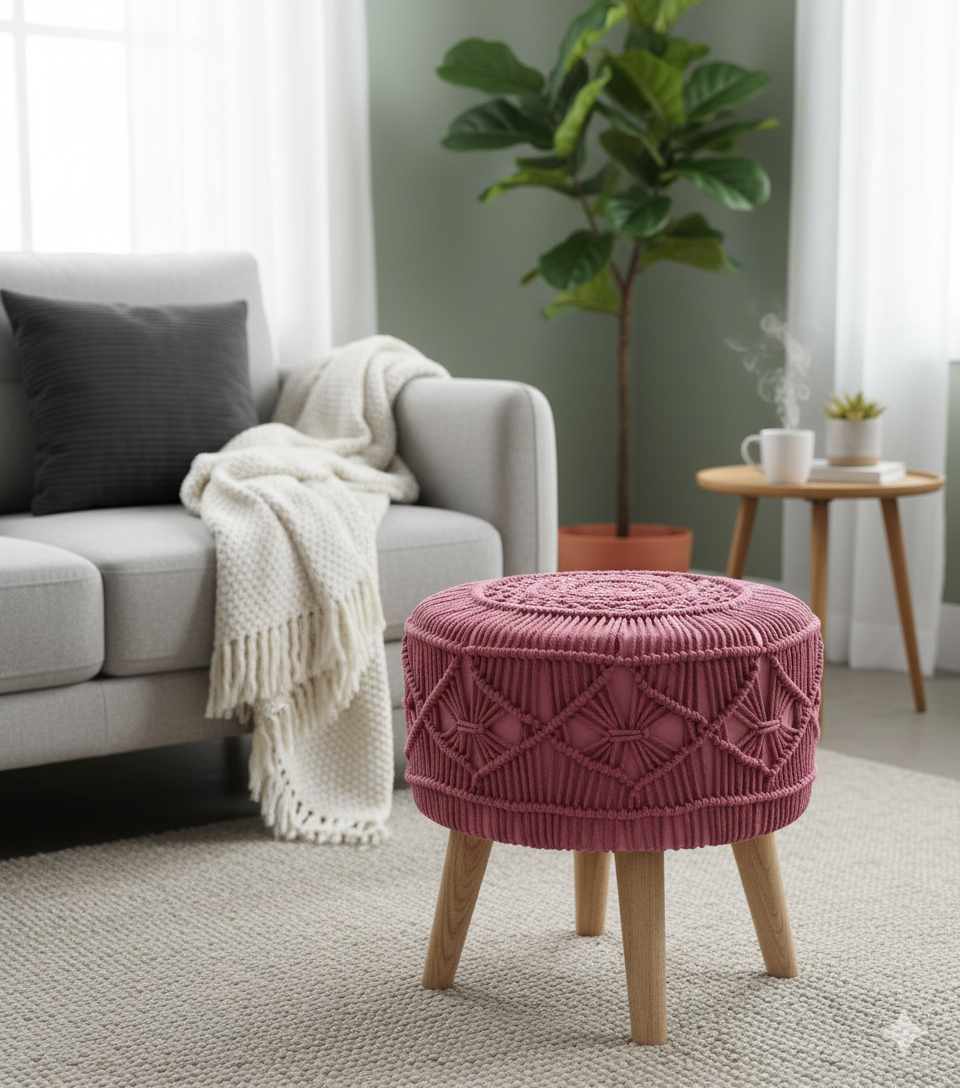 Queen Macrame Ottoman