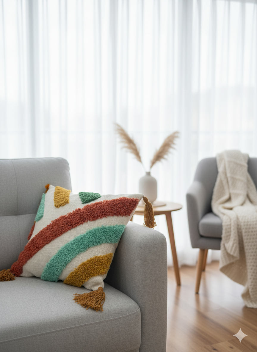 Rainbow 2 Tufted Cushion Cover