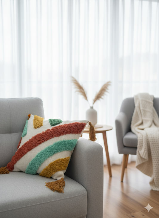 Rainbow 2 Tufted Cushion Cover