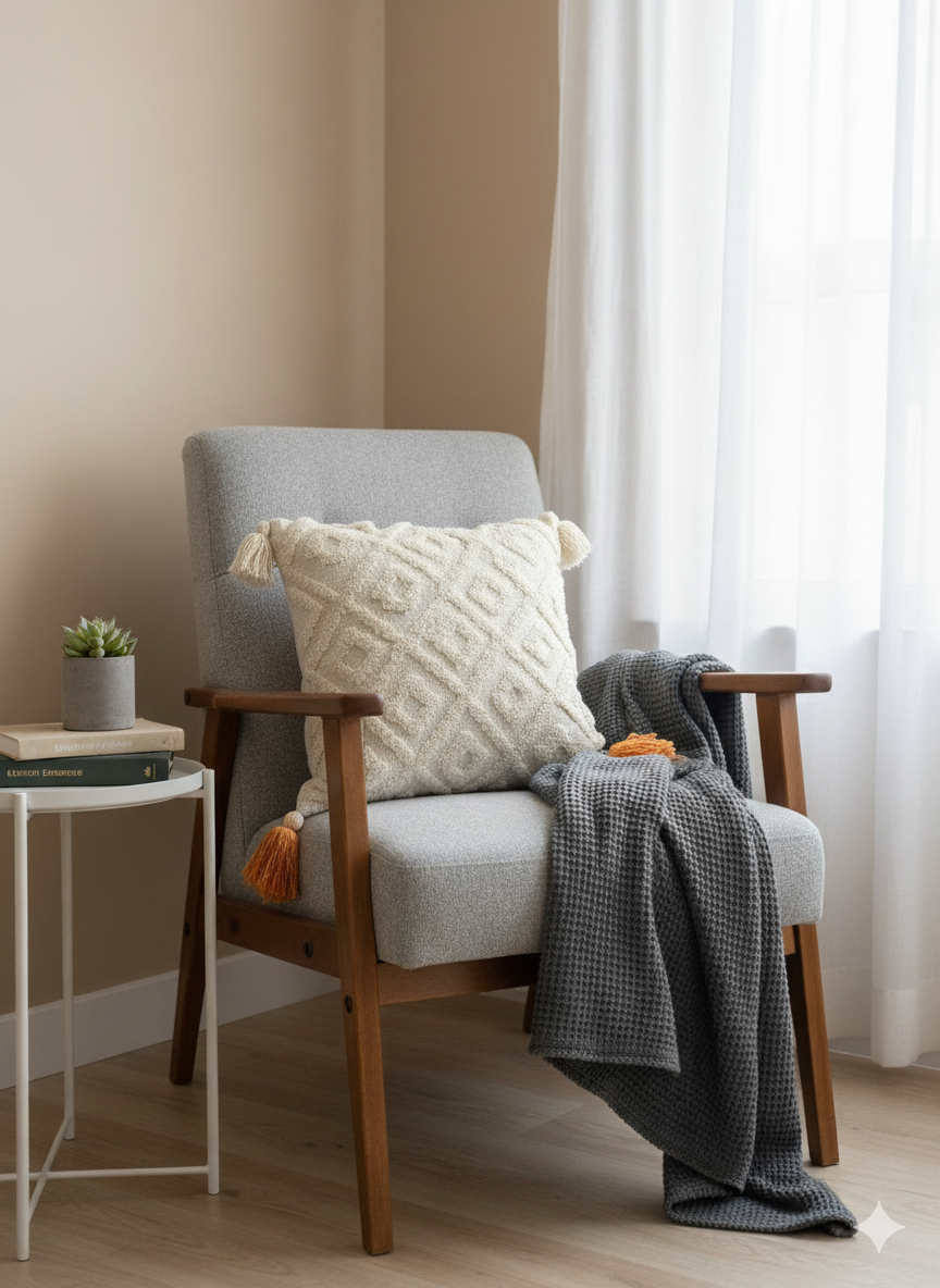 White Cross Cushion Cover