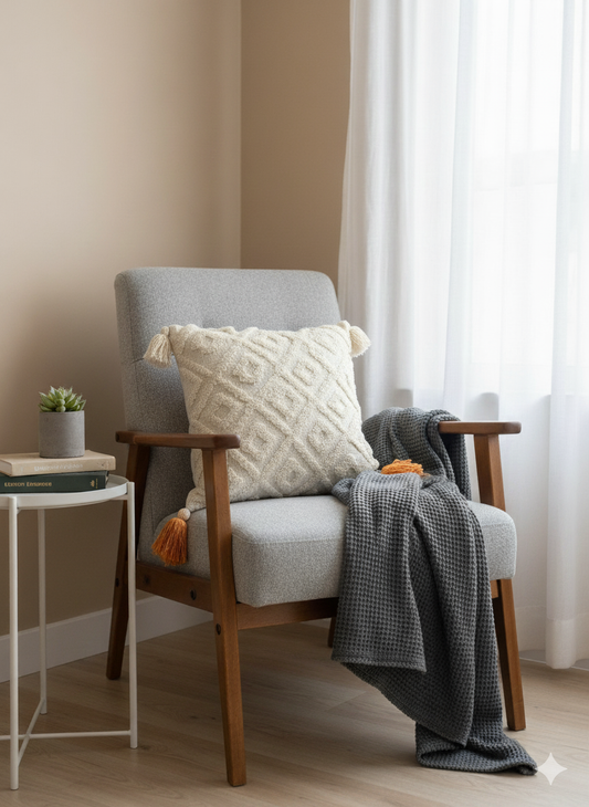 White Cross Cushion Cover