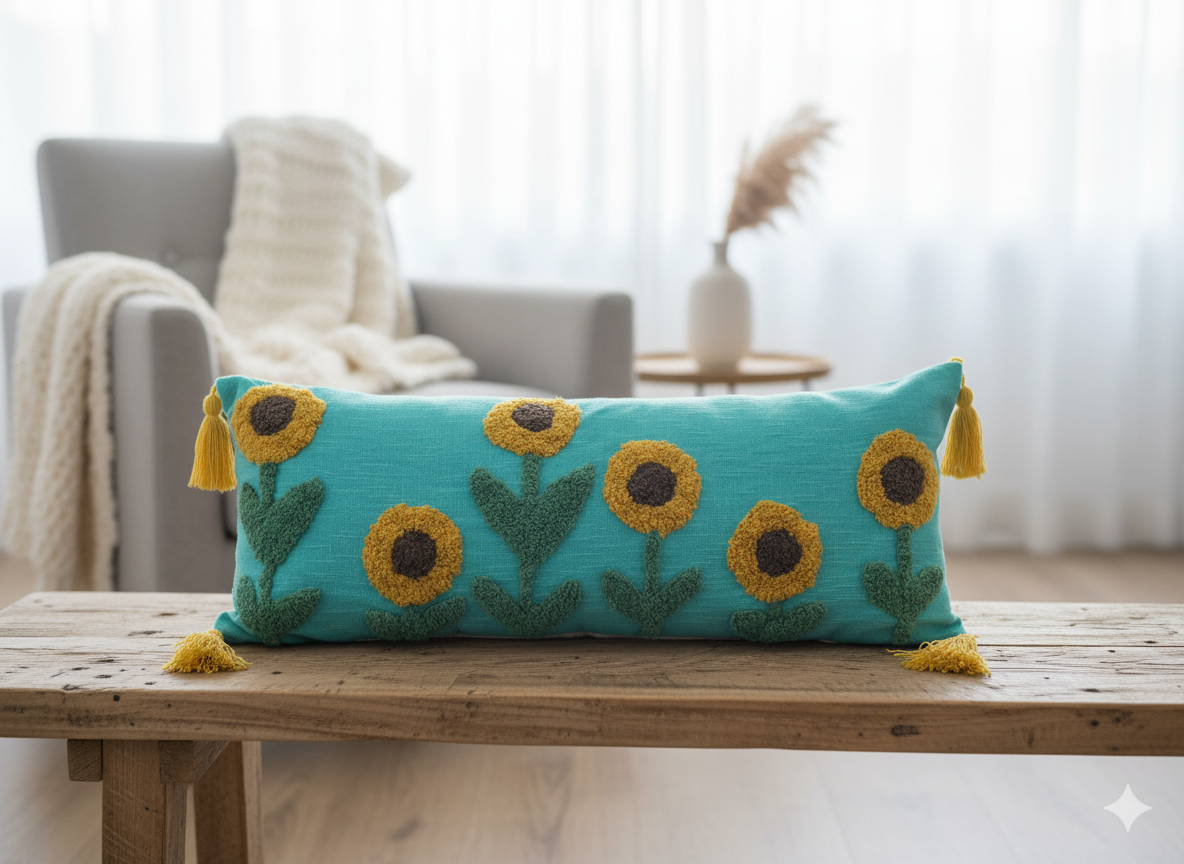 Teel Green Sunflower Lumbar