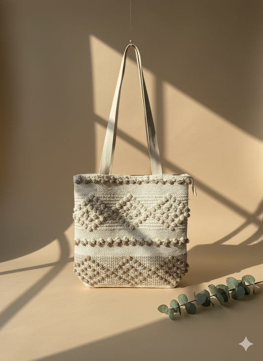 16*16 Triple Diamond Boho Tote Bag