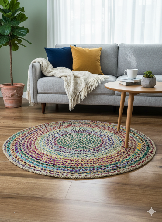 Multicolor Jute Rug