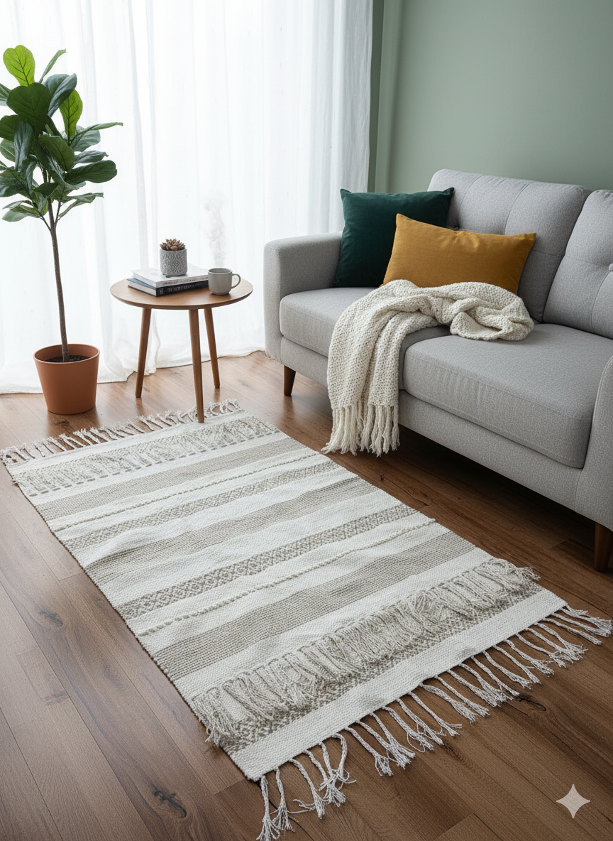 Beige Boho Rug