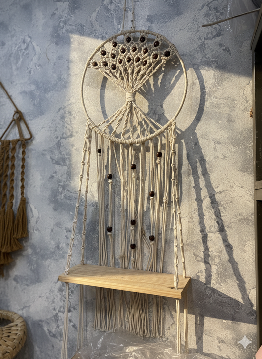 Beaded Wooden Wall Hanging