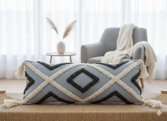 Grey White Barfi Lumbar