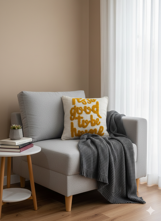 GOOD HOME Embroided Cushion Cover