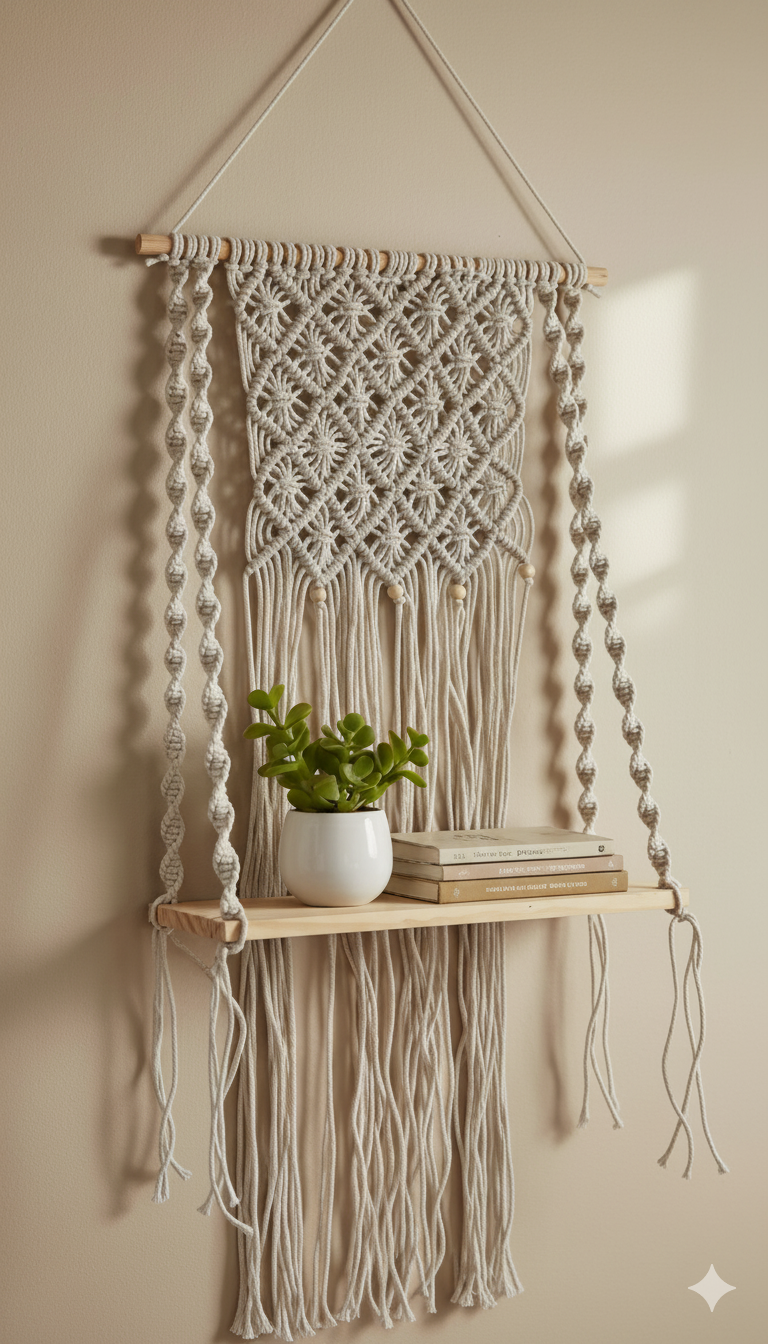 ZigZag Diamond Macrame Wall Hanging
