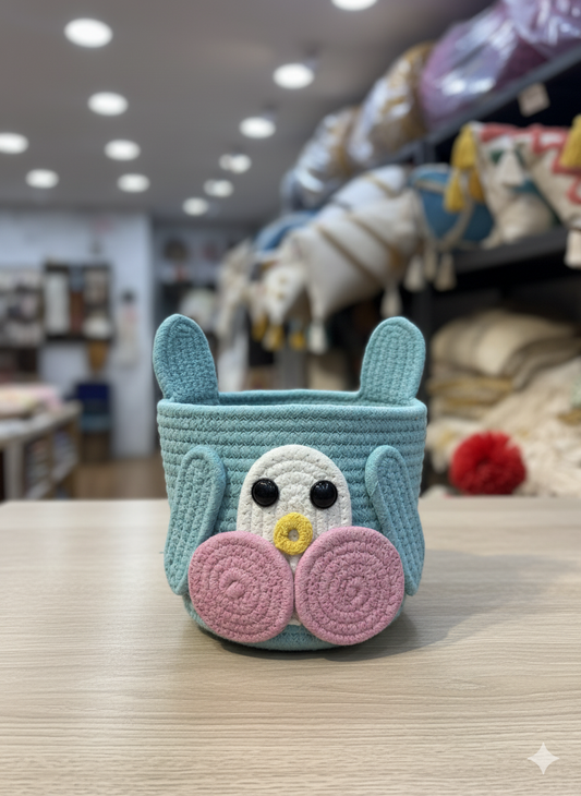 Navy Blue Planter Basket