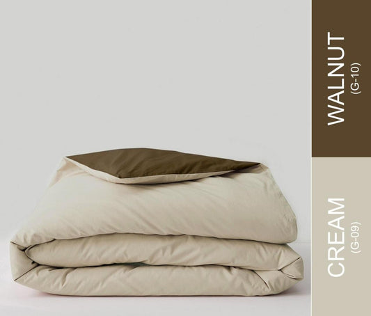 Cream Walnut Double Bed Reversible Comforter