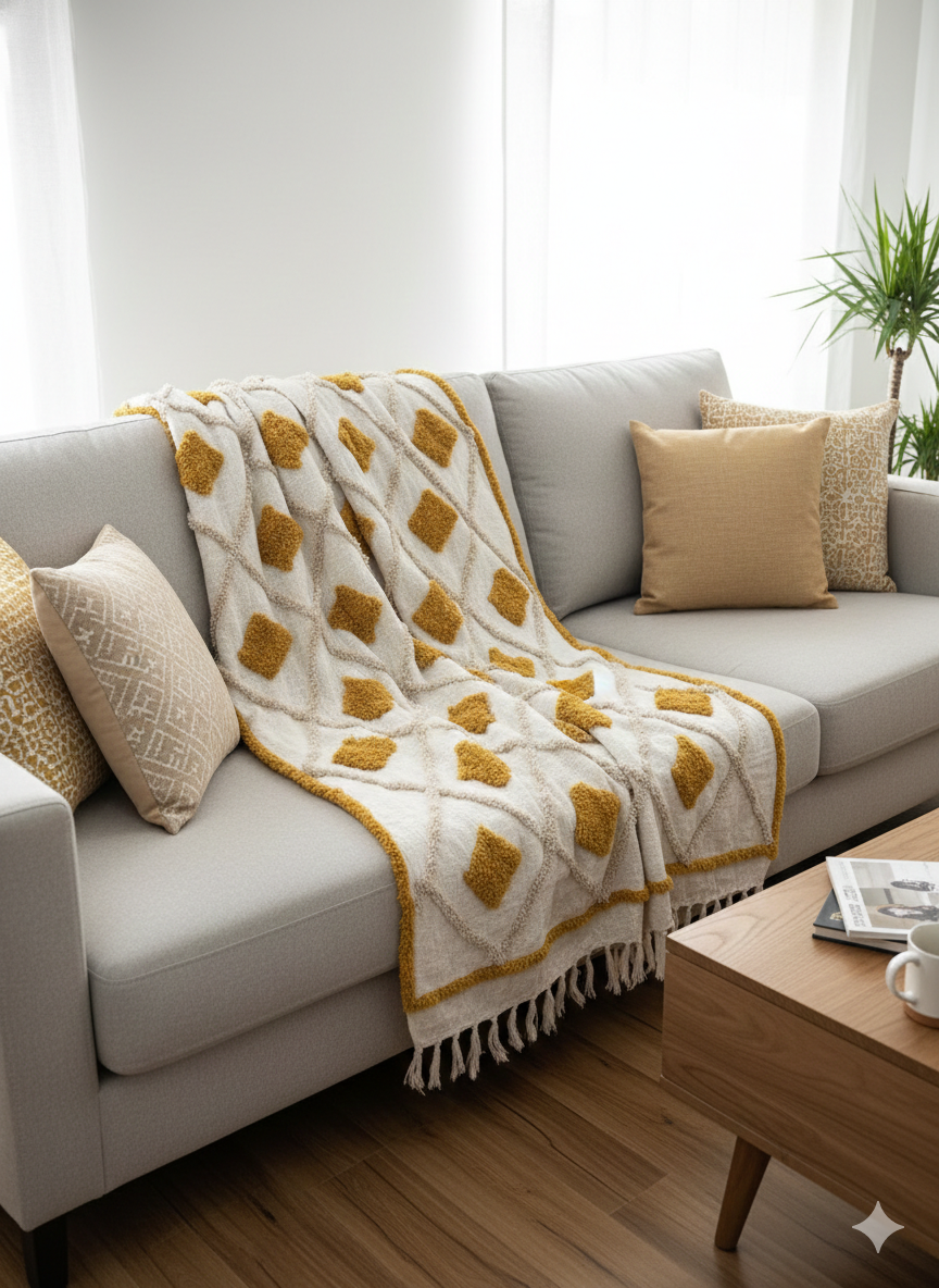 Golden Ochre Heritage Throw