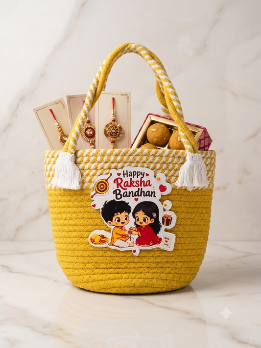 Rakshabandhan Basket Yellow