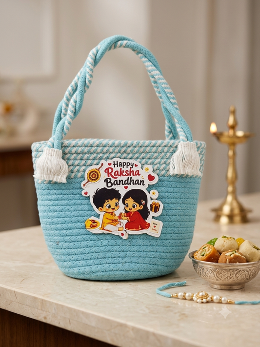 Rakshabandhan Basket Sky Blue
