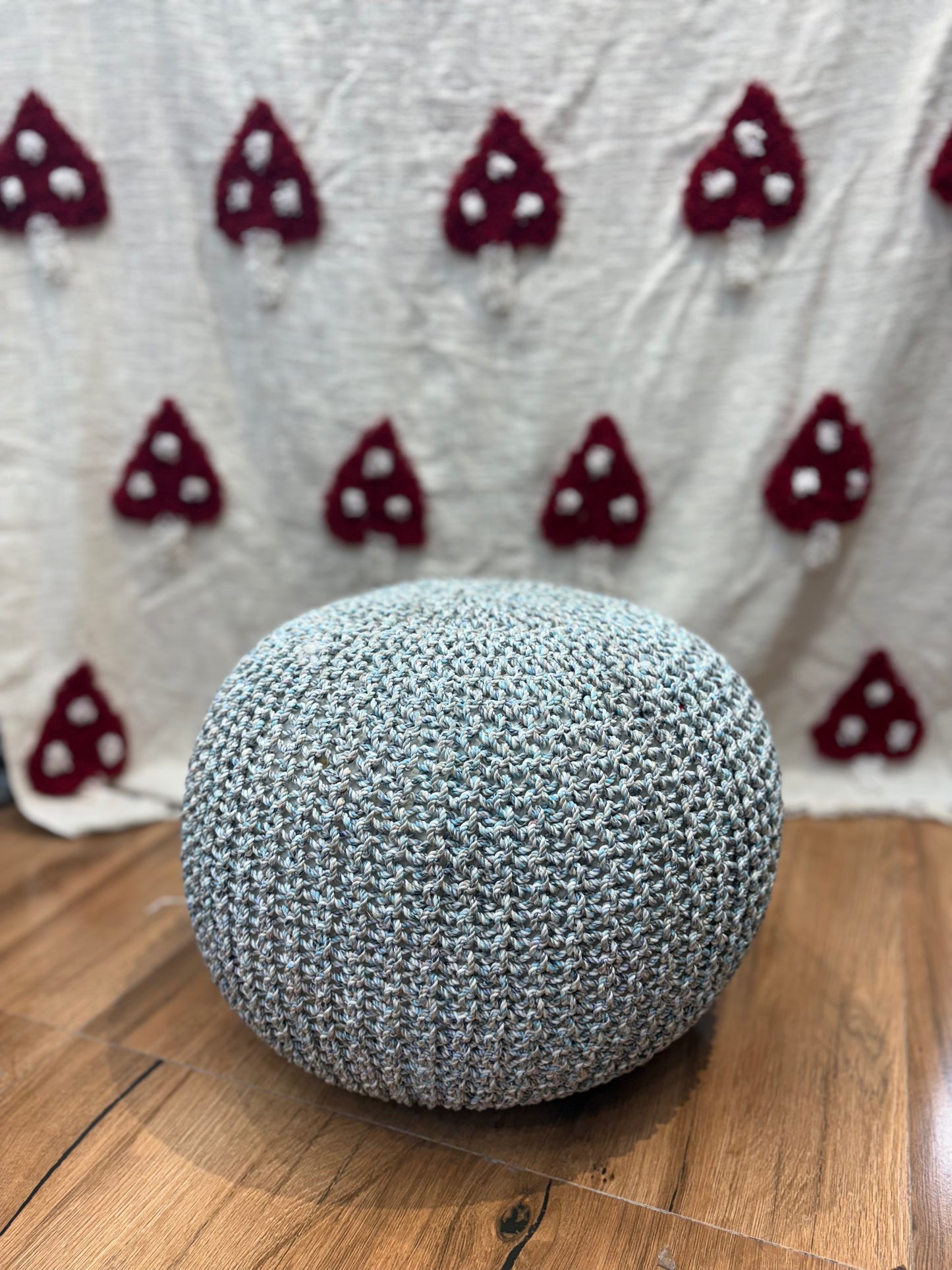 Handwoven Macrame Pouff