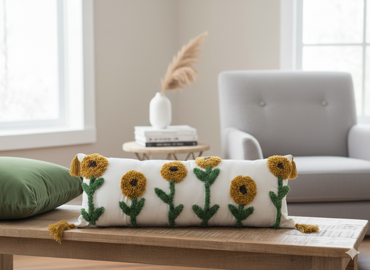 White sunflower Lumbar